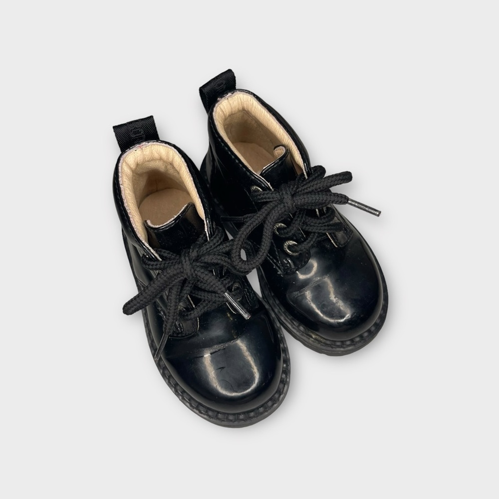 Gymboree Vintage Colorful Tag Black Combat Boots - Picture 2 of 8